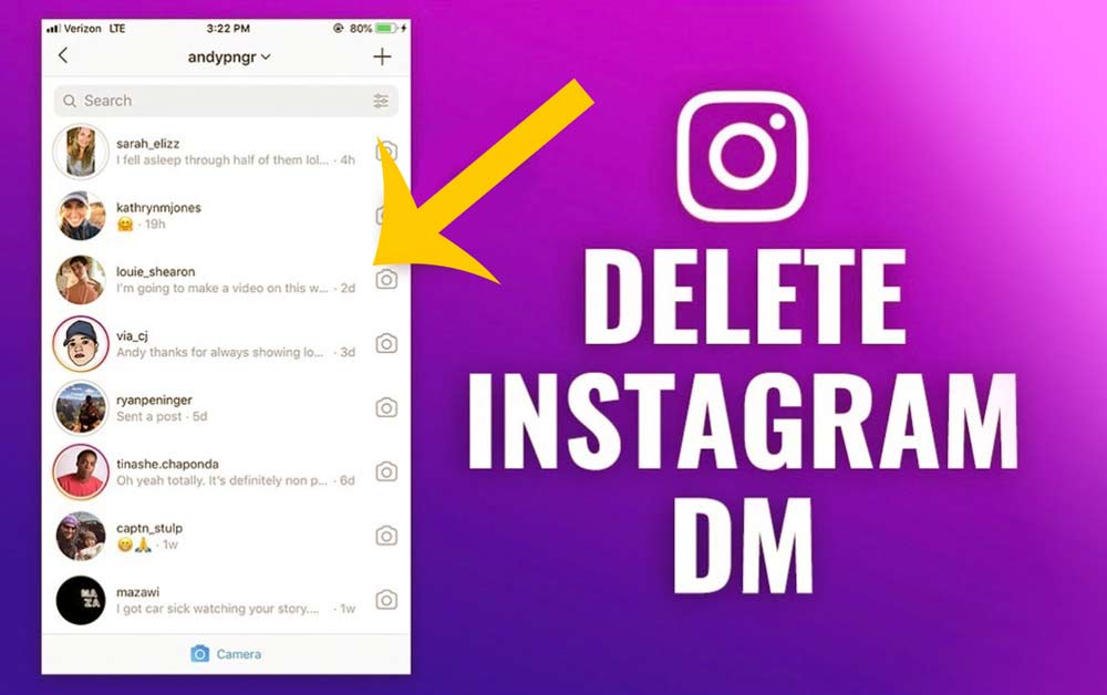 Delete a chat on Instagram