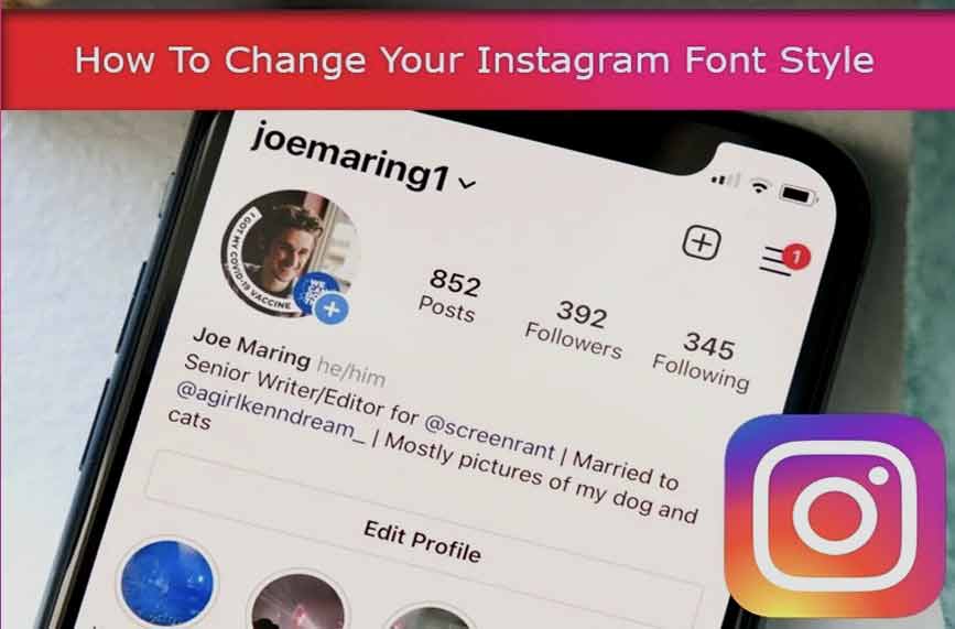 How to change the font in your username Instagram
